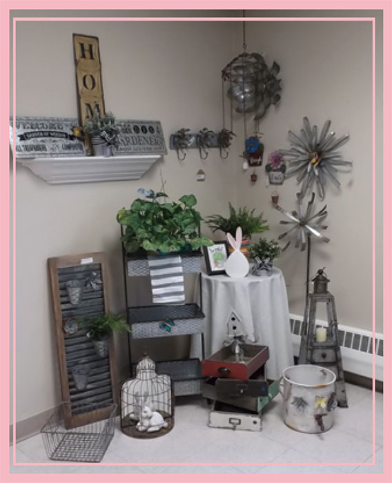 Garden Items Wind Chimes Metal Florals Wire Baskets Signage & More